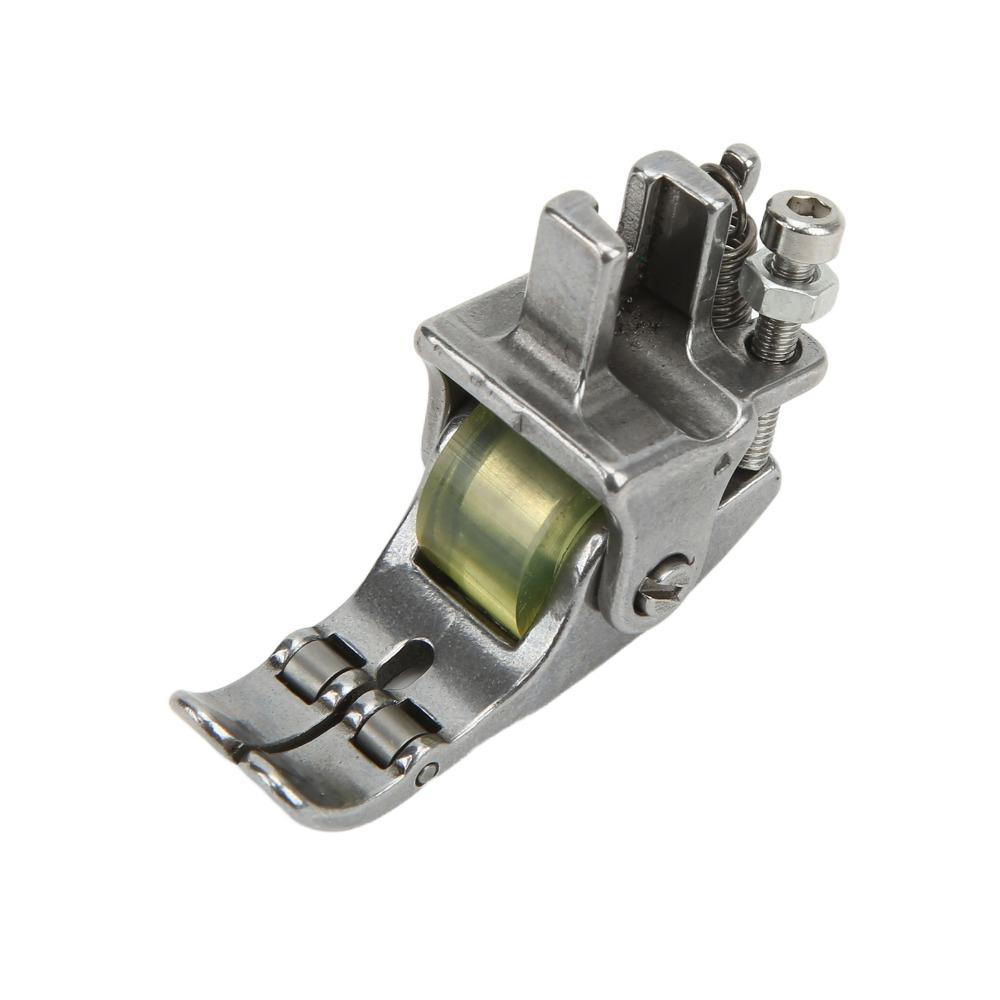Small Light Rubber Wheel Presser Foot Downward Folding Hemming Curling Roller Presser Foot Adjustable Width Compact Structure