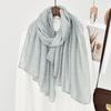 New Silver silver Craft Bright Silk Scarf High-end Women's Polyester Sun Protection Soft Shawl Headscarf