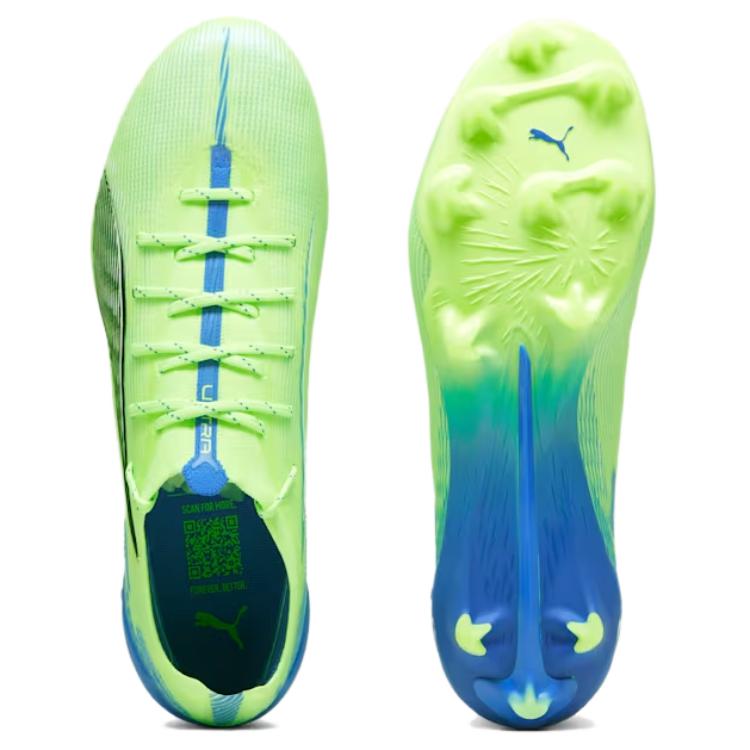 Puma Ultra 5 Ultimate FG Lights Out Pack Unisex Sneakers Green Fizzy-Apple White 107683-03