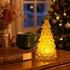 Light-Up Resin Christmas Tree Figurine, Tabletop Holiday Decoration and Night Light for Home
