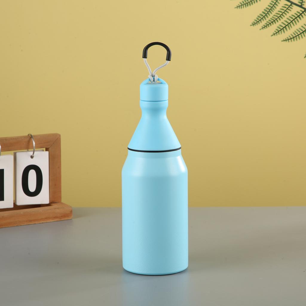 500ml Stainless Steel Thermos Flask Travel Mug Small Opening Leak Proof Water Bottle for Car Cup Holder Hiking Gym Water bottle