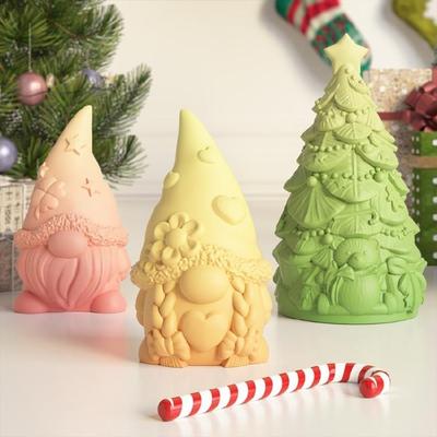 Weihnachtskerze Silikonformen Mehrzweck Silikonform Backwerkzeug für Epoxidharz Handgemachte Kerze Seife Schokolade