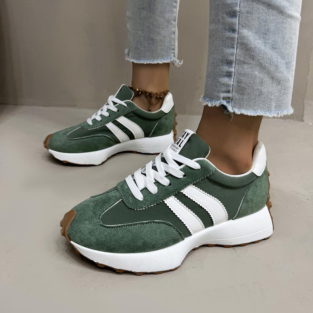 Fashionable New Style Elegant Lace Up Casual Shoes Women Spring/Autumn Round Toe Thick Sole Anti Slip Comfortable Sports Shoes