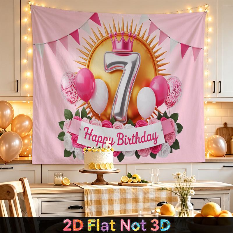 Party Backdrop Birthday Pink Photo Booth Background Front Door Decor