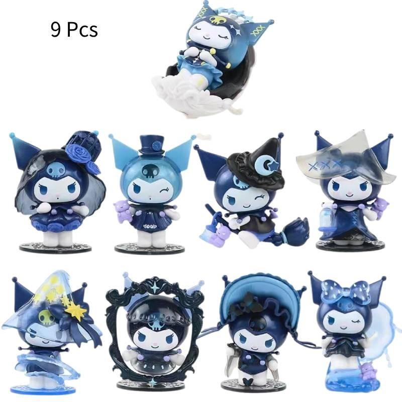 Adorable Kuromi Witch Figurine Cute Plastic Anime Collectible Desktop Toy Model