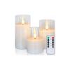 Flameless LED Candles - AIMOONSA - AIMOONSA - Set of 3 - 2/4/6/8h Timer - Remote Control