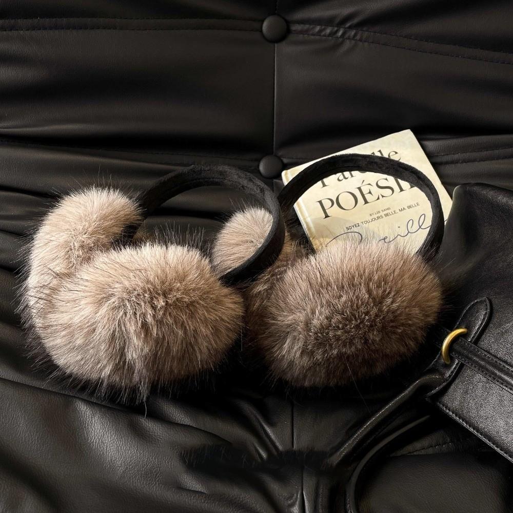 Folding Plush Earmuffs Faux Fur Ear Warmer Fashion Earflap Protection Outdoor