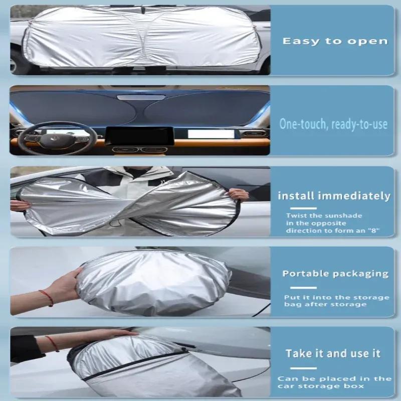 Per Volvo C40 2021~2024 2022 Parasole Pieghevole per Auto Parasole Parabrezza Anteriore Isolamento Termico Raffreddamento Estivo Accessori Auto
