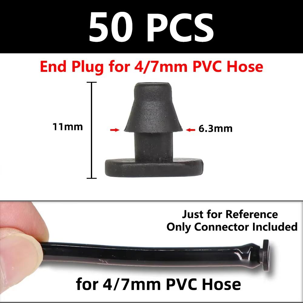 

50 шт. колючие коннекторы, фитинги для капельного орошения, колючие коннекторы 4/7 мм, фитинги для трубок для цветочного горшка, садового газона K