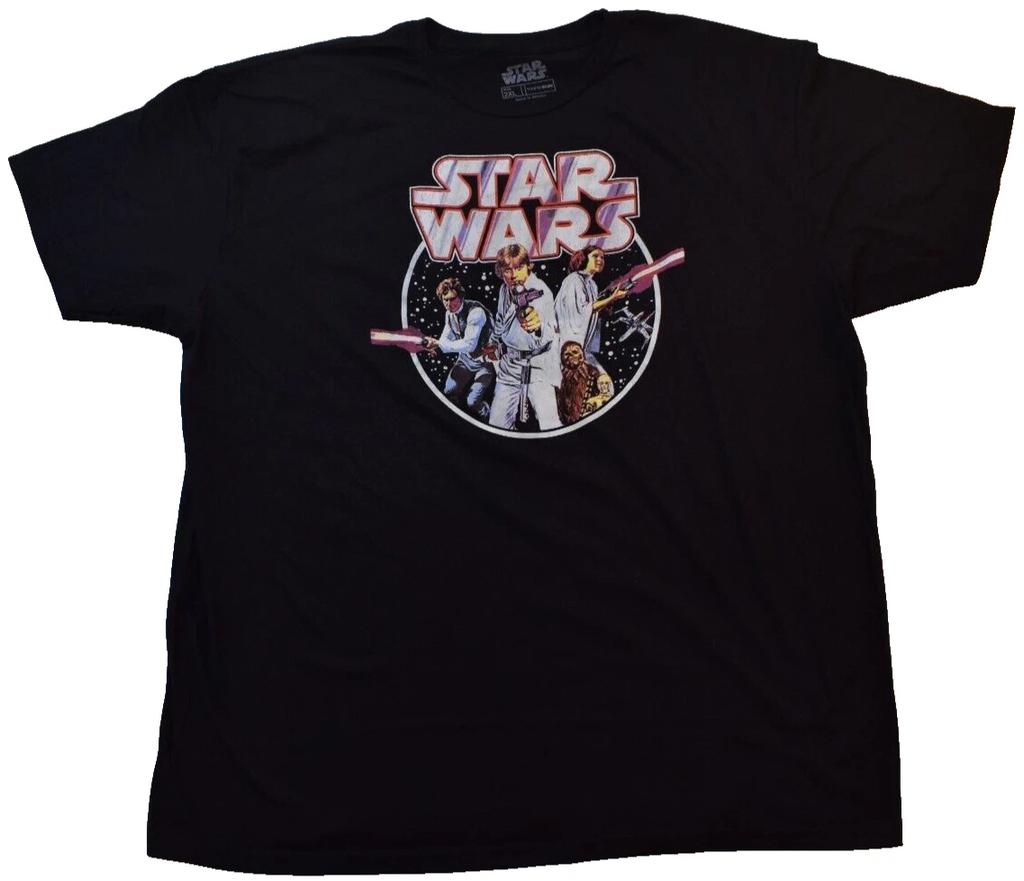 Fifth Sun Mens Star Wars Movie Poster Graphic Black Shirt New 2XL