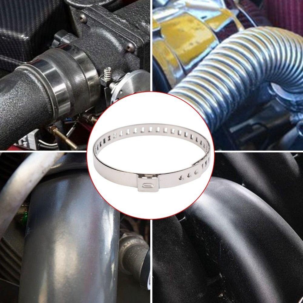 20Pcs Stainless Steel Cars CV Boots Clamps Adjustable 20-125mm Car Accessories Auto Hoses Clamps