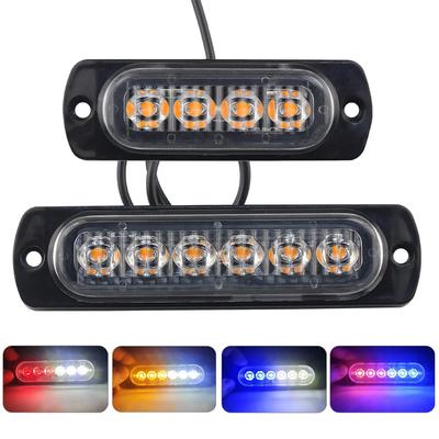 1ks LED stroboskopické výstražné světlo Levný stroboskopický maják na mřížku Blikající světelná rampa Nákladní auto Auto Majákové světlo Jantarové Dopravní světlo 12V 24V Světlo do auta