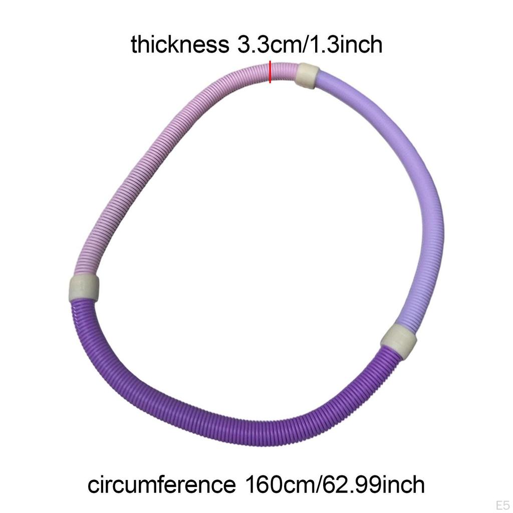 Weighted Fitness Hoop Abdomen Circle Comfortable PVC Portable Spring Training for