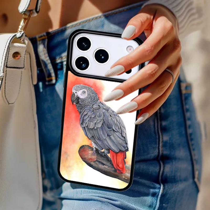 African Grey Parrot Phone Case For iPhone 17 Air 14 15 13 12 Max Cover For Apple 14 15 16 16e 11 Pro Max Plus Coque
