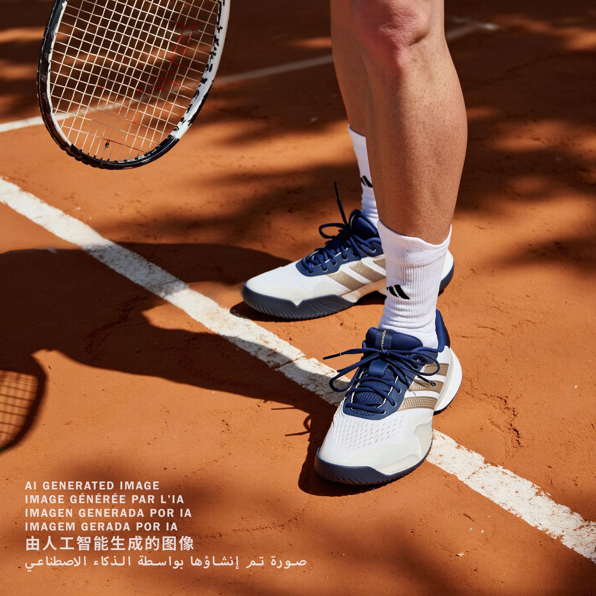 adidas Barricade 14 Белый Кибер Металлик Темно-синий 40.5