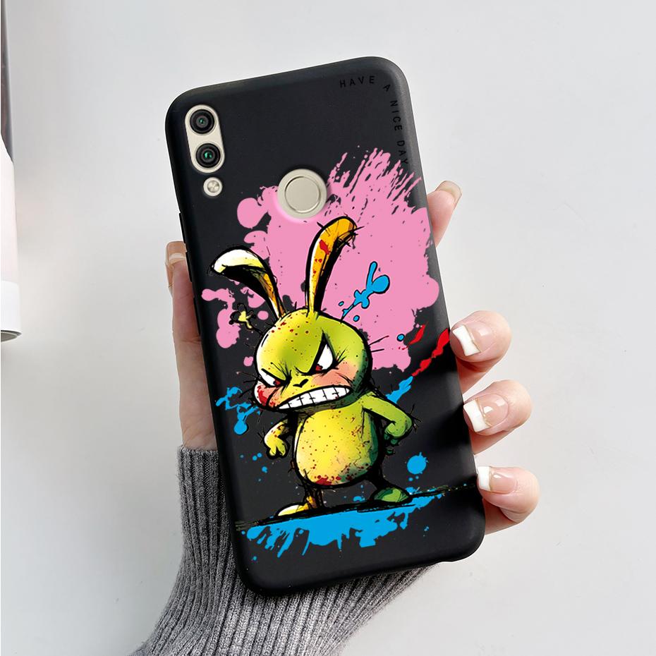 For Huawei Honor 8X Case Honor 8A 8C 8S Cover Cute Rabbit Panda Painted Soft TPU Phone Case For Honor 8A 8C 8S 8X Honor8X Fundas