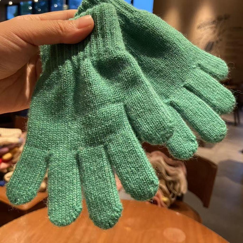 Warm Fleece-Lined Children's Gloves, Medium/Large, Ages 3-6, Thickened for Autumn/Winter, Cute Cold Protection for Students