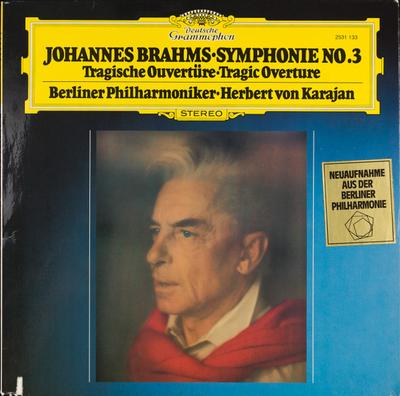 LP Record JOHANNES BRAHMS, BERLIN PHILHARMONI - Symphonie No. 3 / Tragische Ouvertü 2531133 Deutsche Grammo 1978 Germany Classical Used