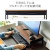 Sanwa Direct Monitor Stand with Drawer, A4 Storage, 54cm Wide x 25cm Deep x 12.5cm High, Wooden, 100-MR166