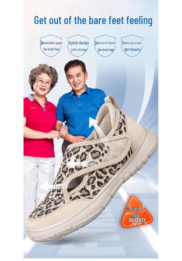 Elderly Lightweight Velcro Summer Mesh Shoes for Walking and Rehabilitation