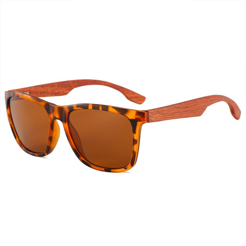 Brand Classic Wooden Square Sunglasses Vintage Fashion UV400 Protection for Women Men Retro Outdoor Driving