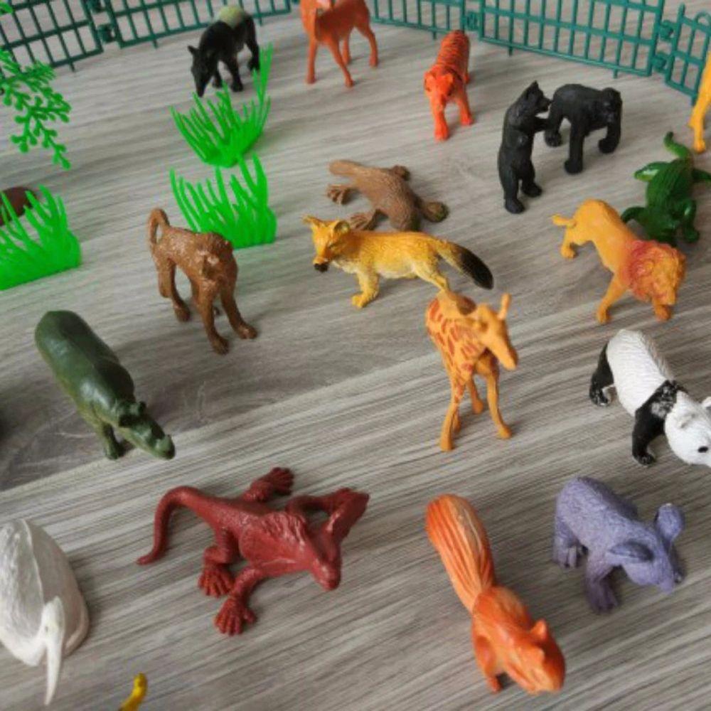 Sammlerspielzeug 53 Stück/Set Mini-Tiertier-Modell Tierfigur Simulationstier Tierwelt Zoo-Modell