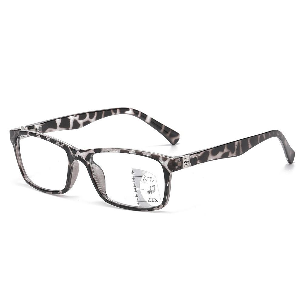 New Multifocal Anti-Blue Light Reading Glasses Unisex Square-Frame High-Definition Presbyopia Eyewear Diopter +1.0 To +4.0