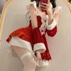 Neujahrskleid im Weihnachtsstil, sexy rotes Kleid für Dienstmädchen
