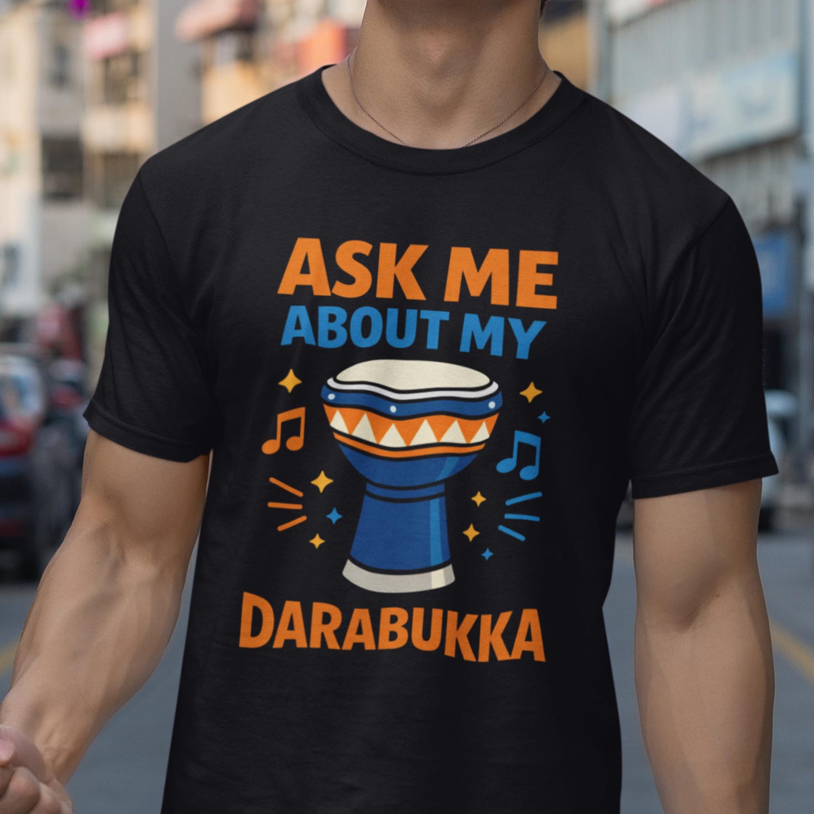 Ask Me About My Darabukka T-Shirt – Percussion Music Lover Gift S