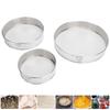 3Pcs Flour Sieve Set 304 Stainless Steel Round Flour Powder Filter Sifter Baking Utensil