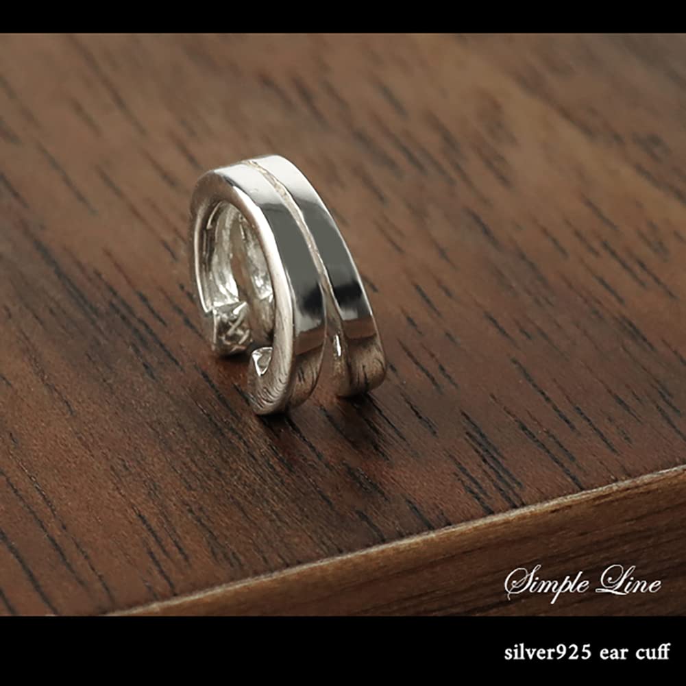 Shinjuku Gin no Kura V-Line Silver 925 Ear Cuff (Single Earring) - Simple Design