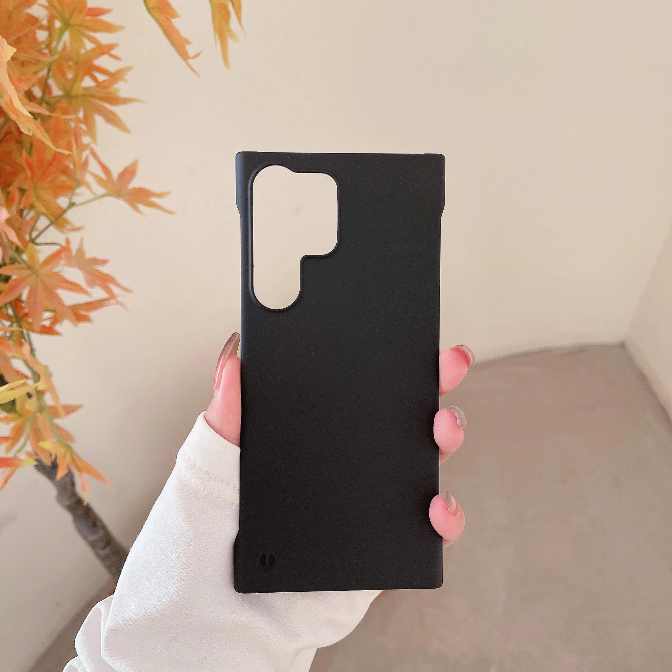 

Тонкий безрамочный чехол для телефона Samsung Galaxy S24 S23 S22 S21 S20 FE S10 Note 20 Ultra 10 Plus пластиковая жесткая матовая задняя крышка T03 For Galaxy S21 FE