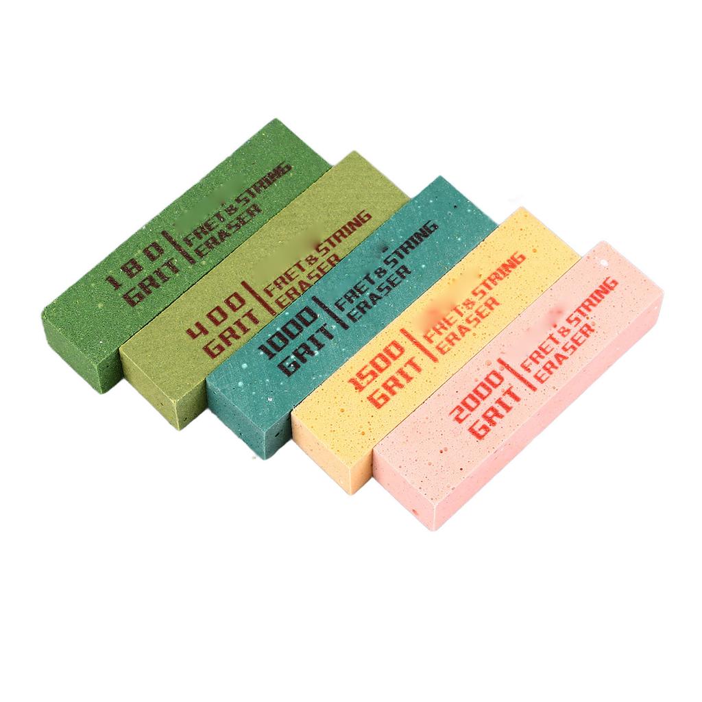 Guitar Fret Eraser String Rust Removal Polishing Cleaner Polish Tools Kit Set of 5