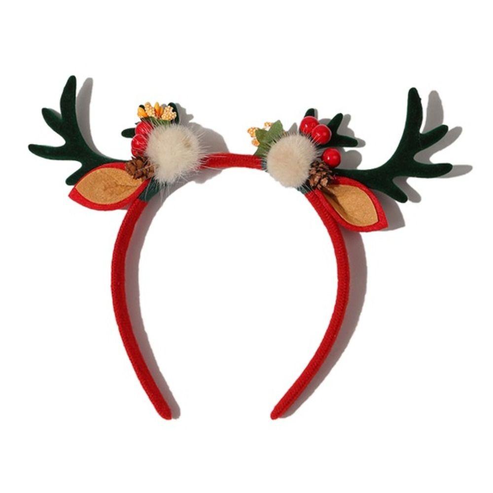 Fawn Horn Christmas Headband Plastic Christmas Elf Headband Cosplay Costume Antlers Headband Kid