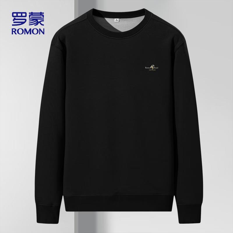 ROMON Men's Round Neck Long Sleeve Sweatshirt