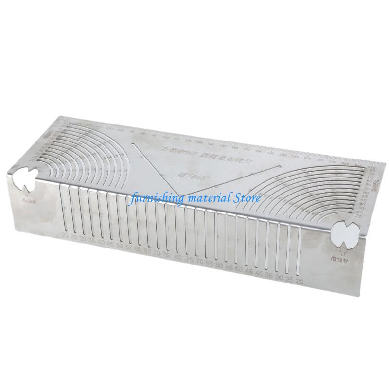 Y5GD Square Tube Folding Right Angles Drawing Tool Round Corners Line Drawer Tool