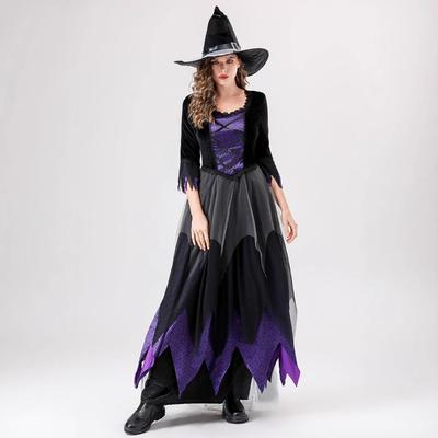 Halloween, lila Hexen-Vampir-Kleid für Erwachsene, Sub-Cosplay-Kostüm