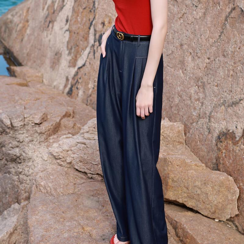 Sancai 2025 Autumn Casual Wide-Leg Trousers