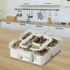Compartment Food Container Grade Seasoning Box Kitchen Transparent Storage Spice Organizer