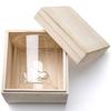 Whiskey glass, rocks glass, sake glass, clear glass tumbler with Kanzan mountain design, wooden box included (approx. 325ml capacity)