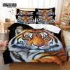 Tiger Digital Printing Bedding Set, Duvet Cover, 3D Bedding, Linen, Queen Size, Fashion Design