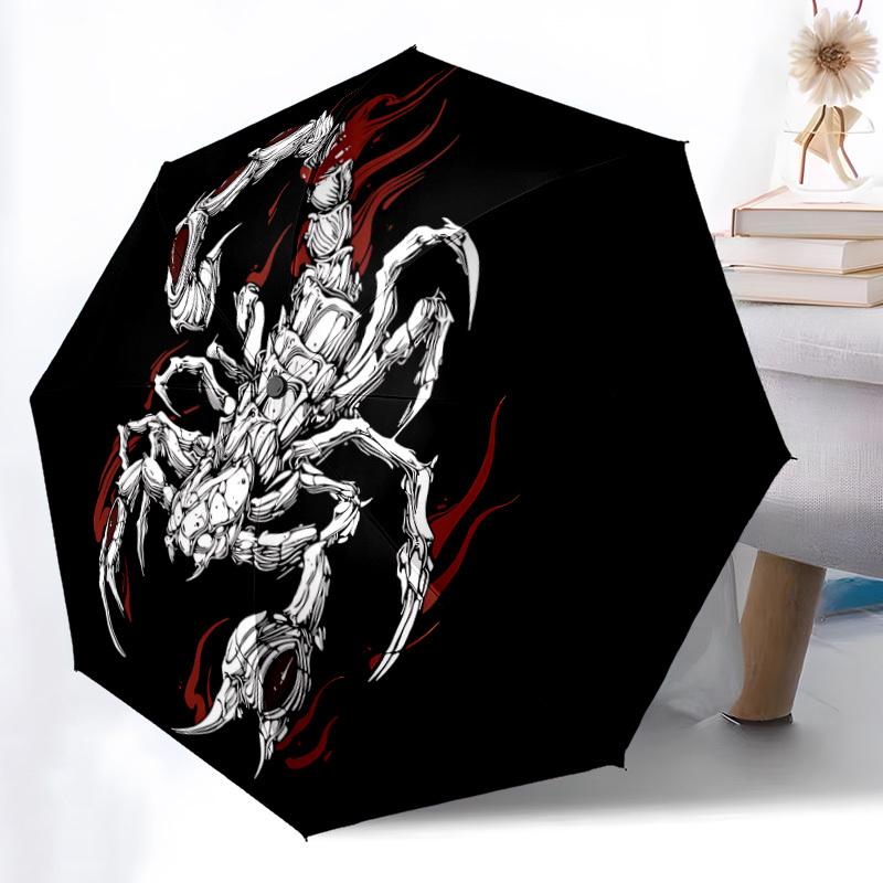 1pc Scorpion Mask Automatic Open/Close Umbrella, Portable Folding Umbrella, Compact Travel Umbrella For116