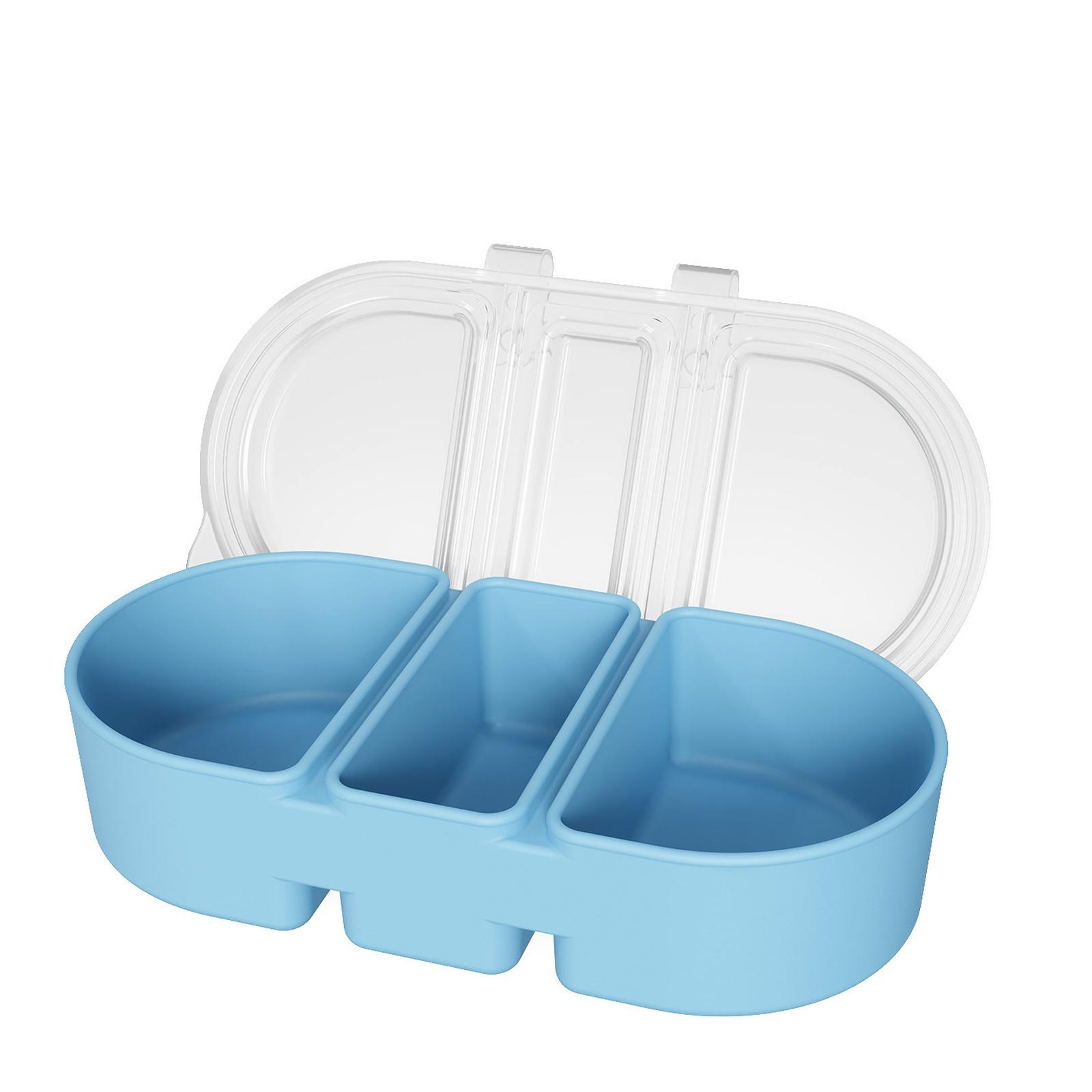 

Divided Silicone Plate, Rectangular Tortilla Holder Tray, Taco Plate one size синій