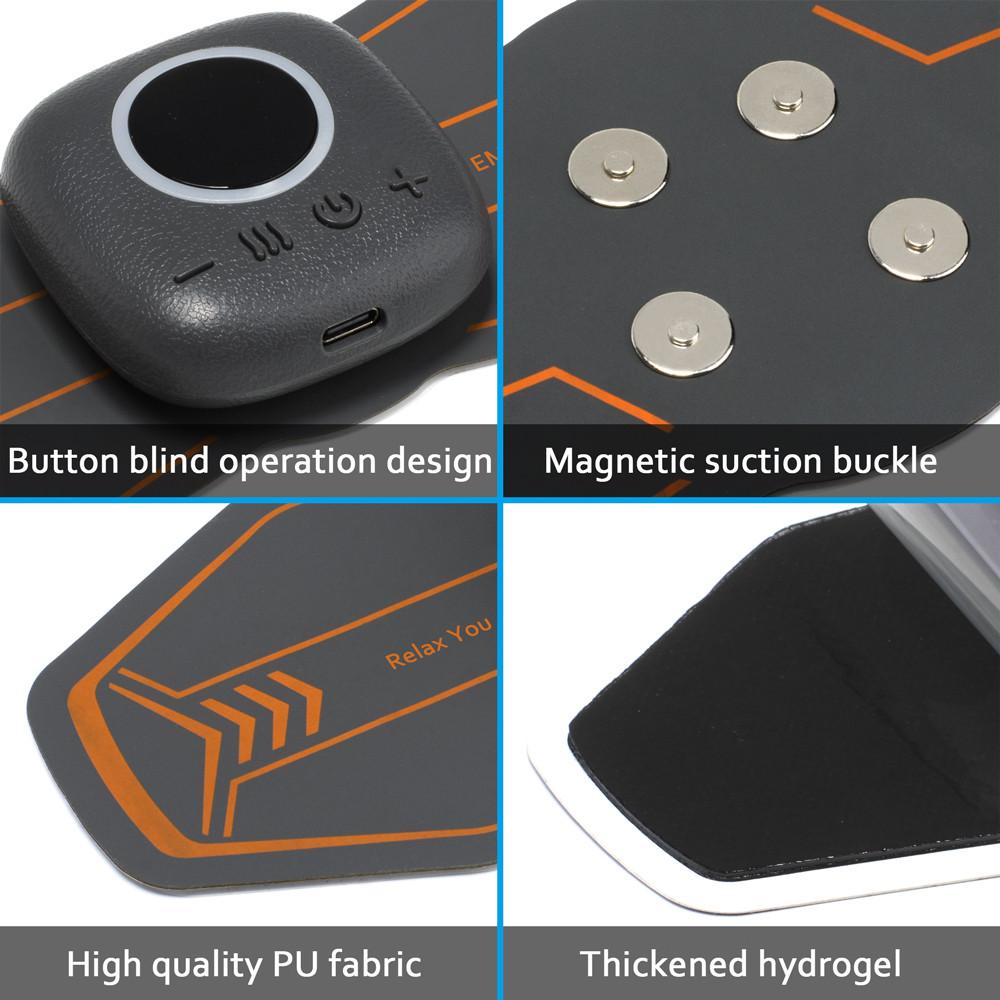 Smart Wireless TENS & EMS Neck Massager With 3 Level Heat, Portable EMS Muscle Stimulator Cervical Vertebra Back Body Massage