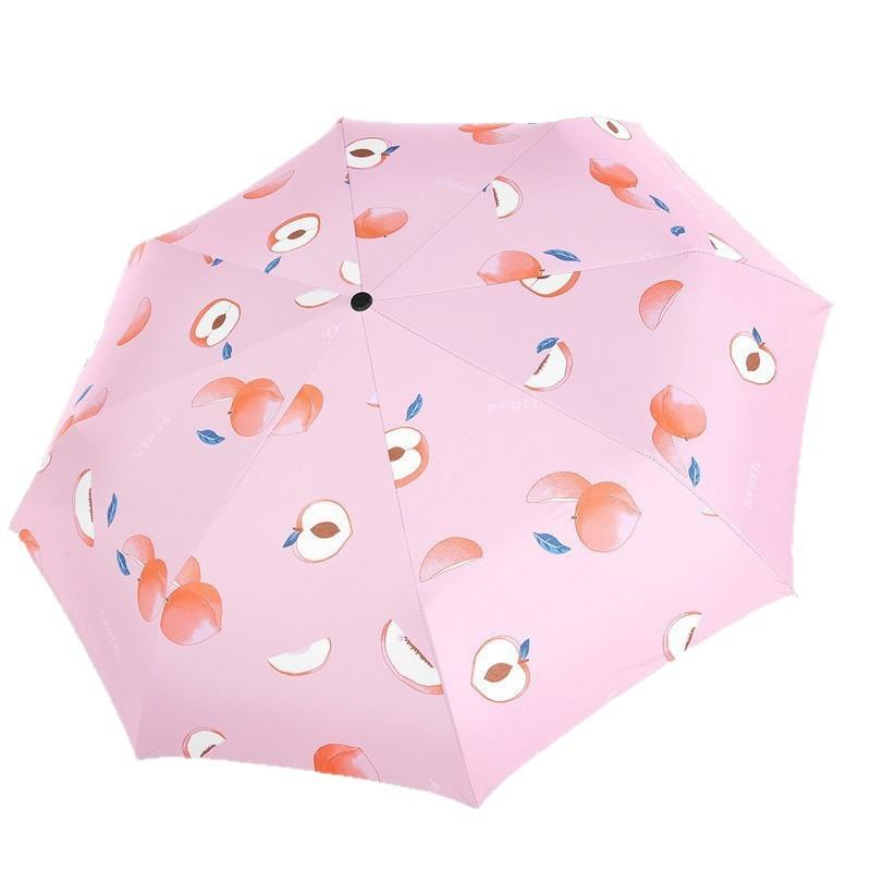 Fruit automatic umbrella wholesale vinyl sunscreen UV protection weather and rain dual-purpose advertising umbrella custom printable LOGO