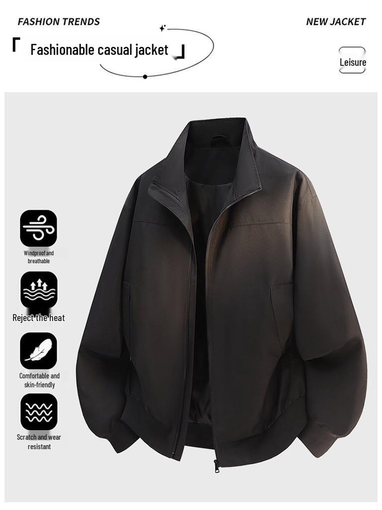 Unisex Spring Slim Fit Elastic Sleeve Trend Jacket