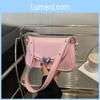 Loving Heart Lock Button Single Shoulder Crossbody Bag Daily Outfits Fashion