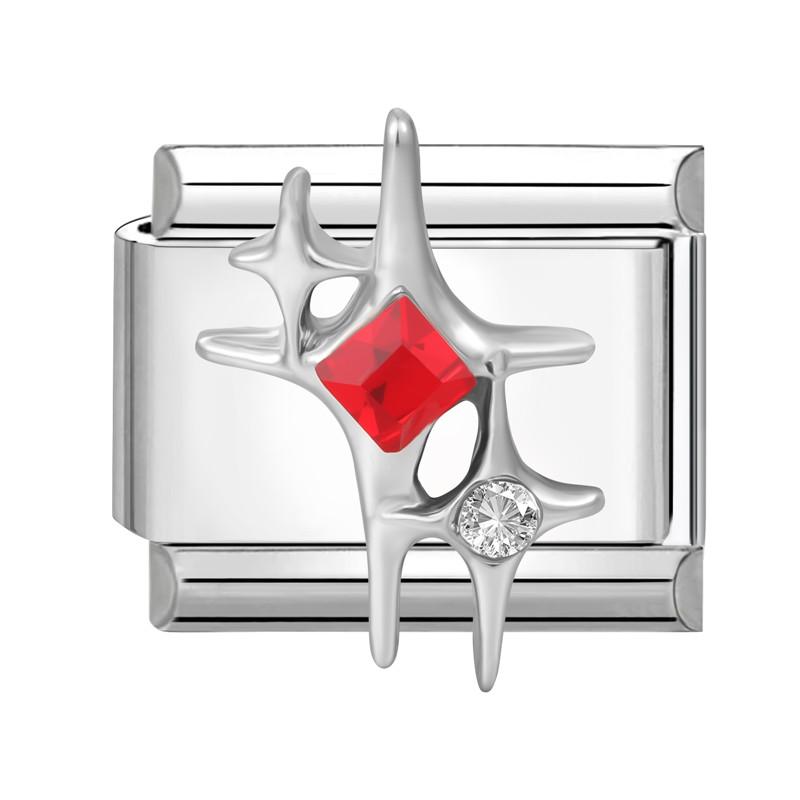 Fashion Heart Bow Knot Butterfly Star Rose Flowers Italian Charm Links Fit 9mm Stainless Steel Bracelet Women DIY Making Gift