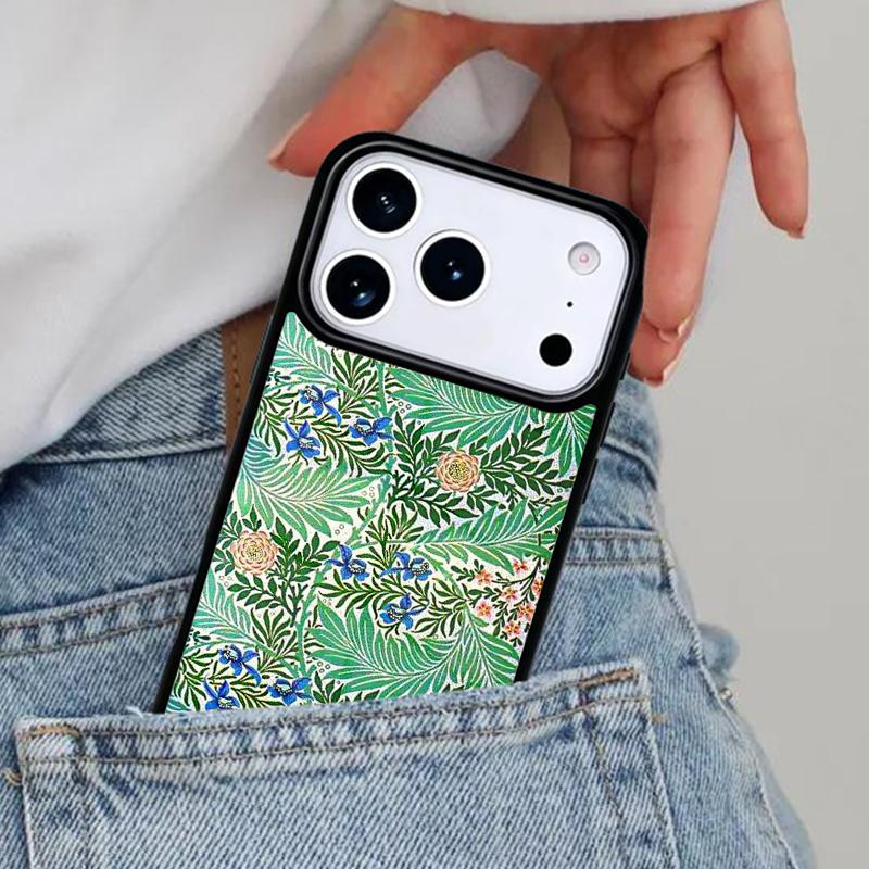 William Morris Strawberry Thief Phone Case for iPhone 17ProMax 12 13 14 15 16e 17 Pro Max Plus Air Cover