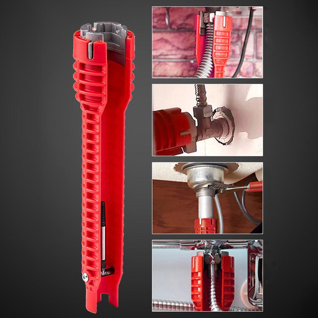 14In1 Bathroom Wrench Set Faucet And Sink Installation Multifunctional Angle Valve Water Heater Plumbing Universal Repair Tool